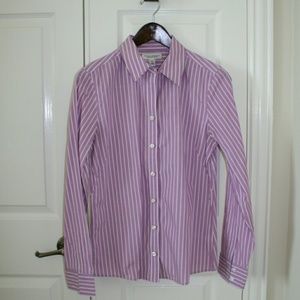 Purple Striped Banana Republic Dress Shirt