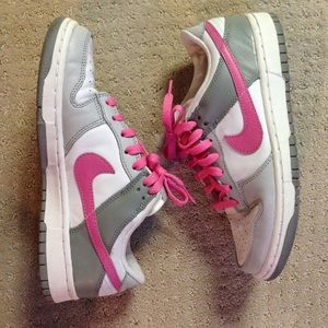 Pink gray Nike dunk low