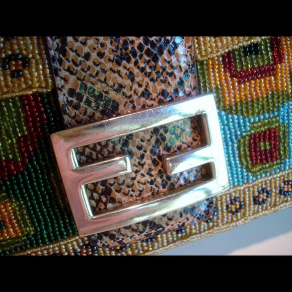 SOLD!! Fendi Ltd. Edition Beaded Multi Baguette - Picture 3 of 4