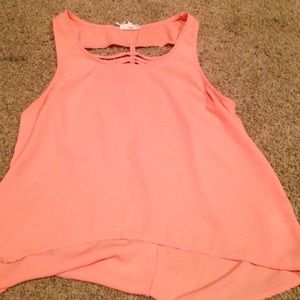 Coral flowy top