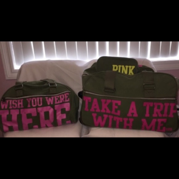 PINK Victoria's Secret Handbags - PINK LUGGAGE SET