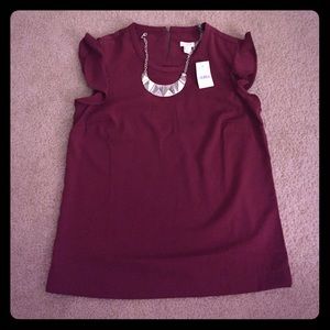 J.Crew ruffle sleeve blouse