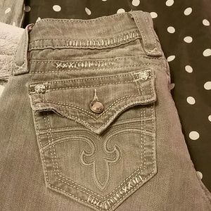 Grey skinny Rock Revivals size 28 inseam 33