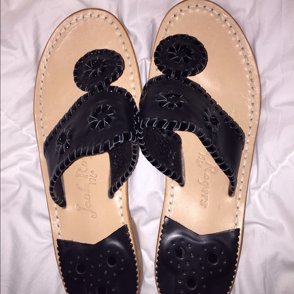 Jack Rogers Black Sandals Size 6.5