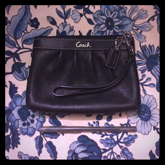 Black coach wristlet