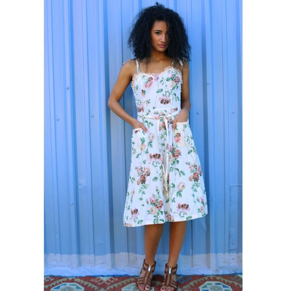 SOLD - Vintage 'Lolita' Summer Floral Dress - Picture 2 of 4