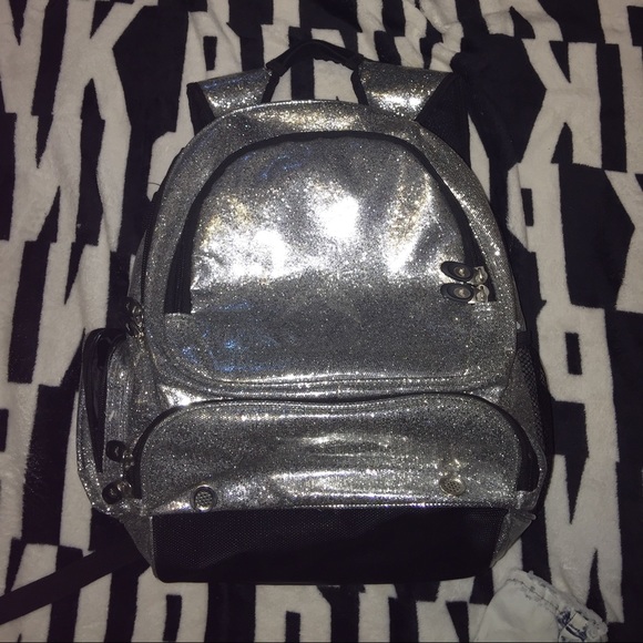 Varsity glittery backpack