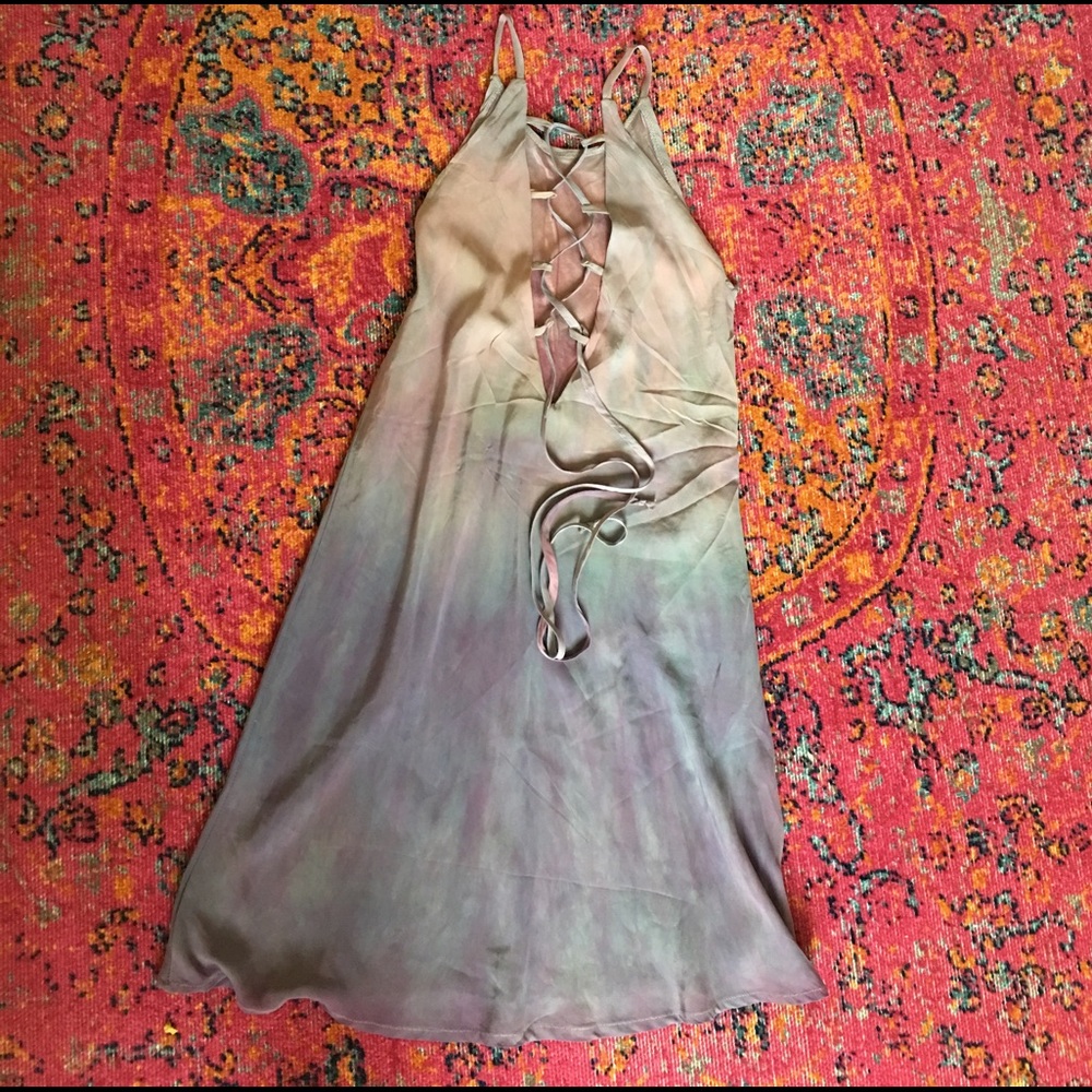 NEW Junim L.A. Silk Lace Up Mini - Picture 2 of 6