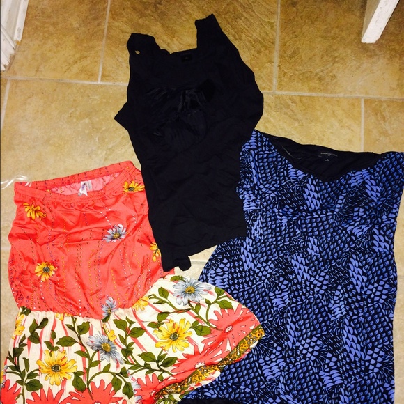 Sleeveless romper and dress, sleeveless top