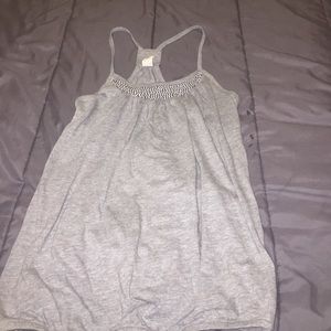 Grey shirt razor back tank top/shirt