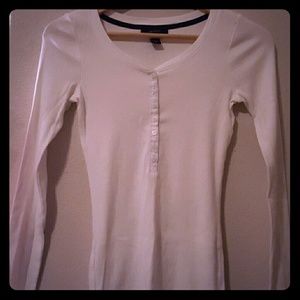 Long Sleeve Blanco Top