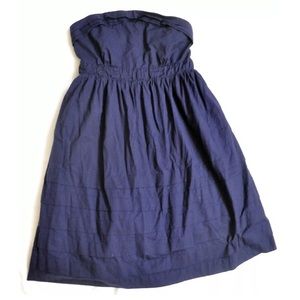 Anthropologie Maeve navy blue strapless dress