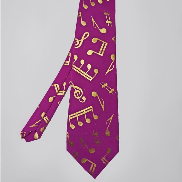 Music Note Glitter Tie