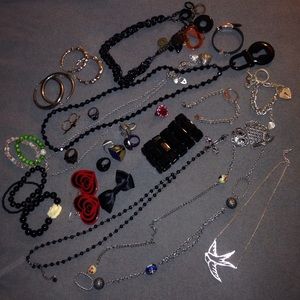 A lot of random costume jewelry!