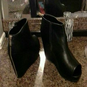 Torrid Peeptoe Wedge Booties