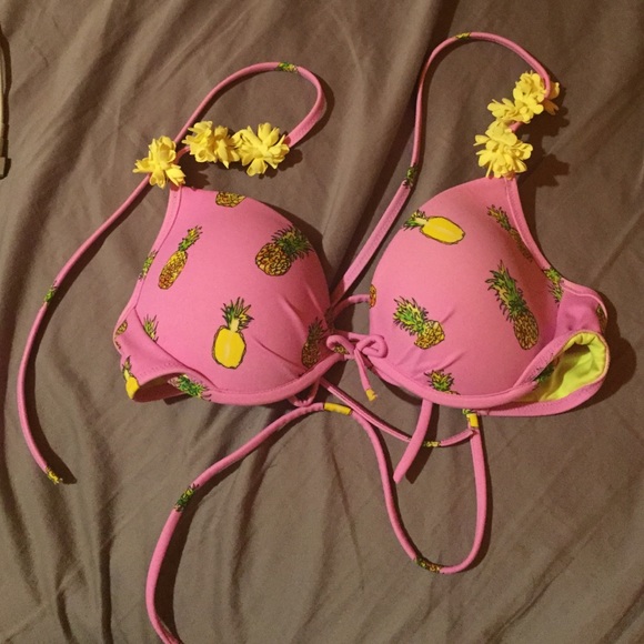 victoria secret pineapple bikini top