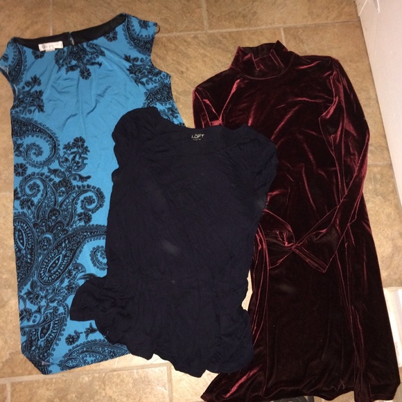 2 dresses, ann Taylor loft top