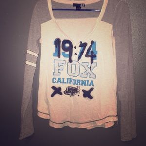 White long sleeve fox shirt!