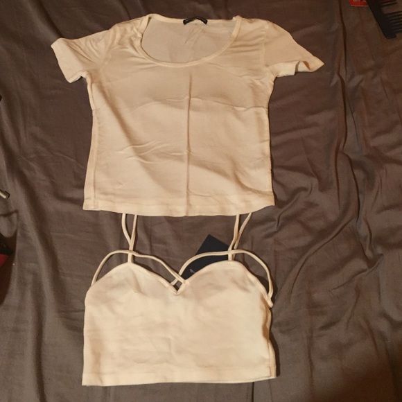 brandy melville shirt and bralette