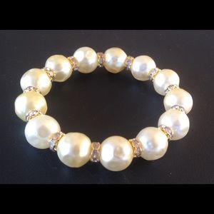 Pearl and Rhinestone Bracelet