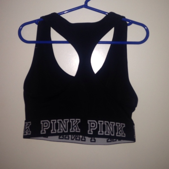 PINK black sports bra - Picture 2 of 3