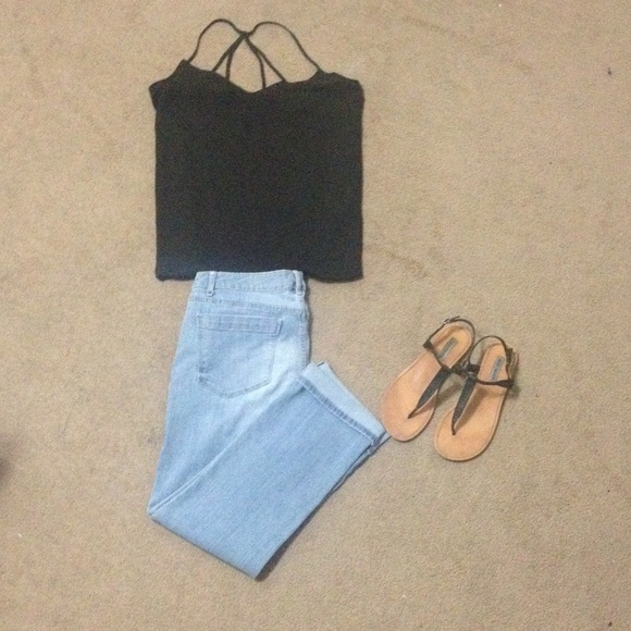 Roll cuff Capri pants