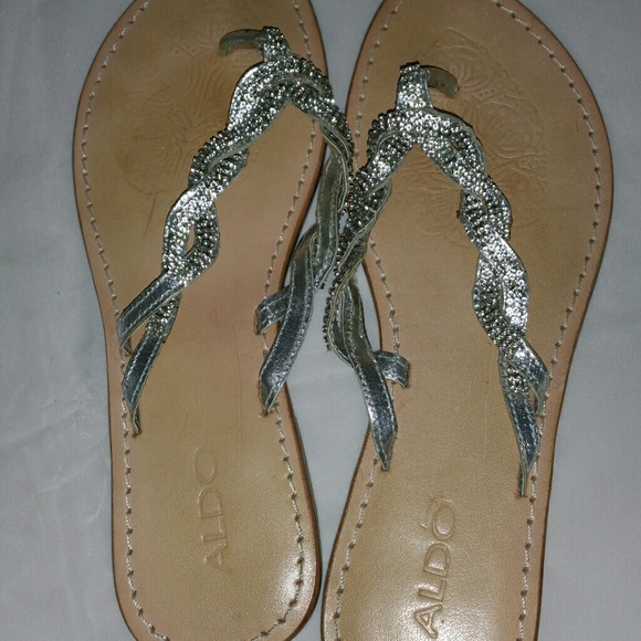 Aldo Silver Sandals