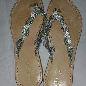 Aldo Silver Sandals