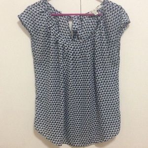 Black and white Lauren Conrad blouse