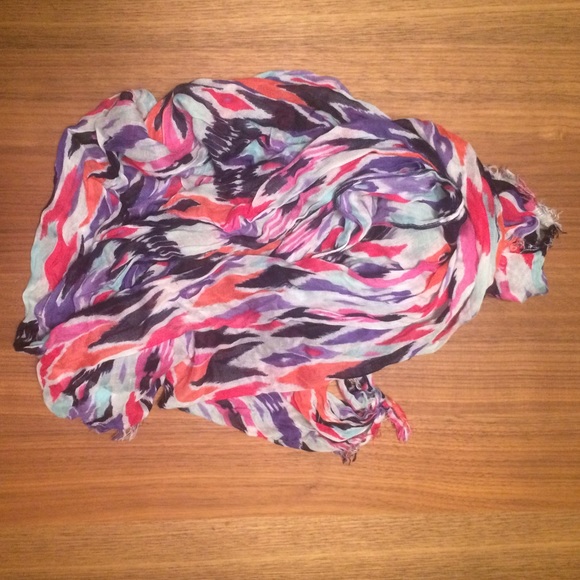 Colorful Ikat Print Scarf