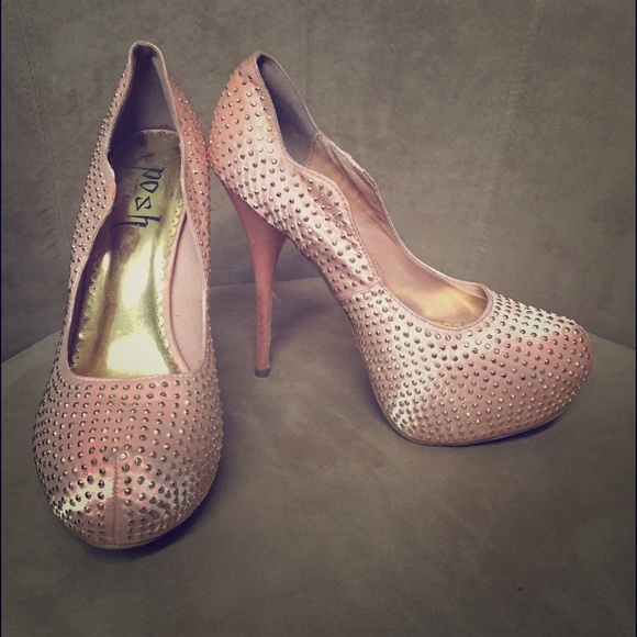 Light pink sequin heels - Picture 1 of 1