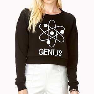 F21 Genius Cropped Sweater