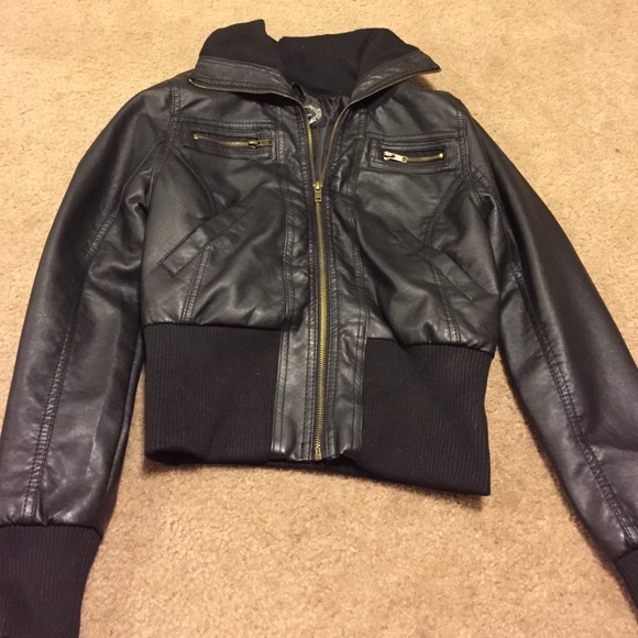 faux leather jacket