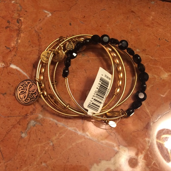 COMES W/CARD Alex & Ani Set of 5, Path of Life, RG - Picture 2 of 4