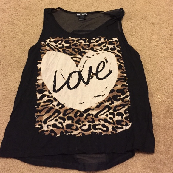 cheetah "love" tank