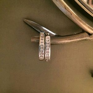 Gorgeous diamond hoop earrings