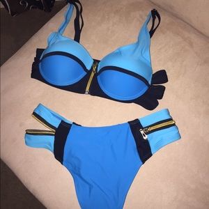 Color Block Bikini Swimsuit