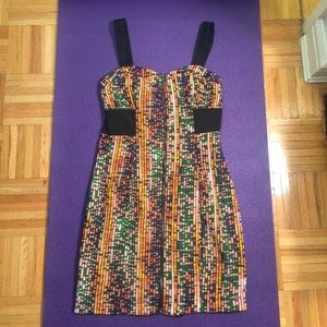 Lush printed dress with zipped front, new w/o tag