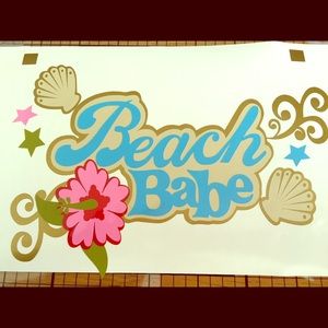 Beach Babe Vinyl Car Decal