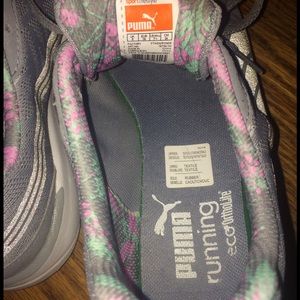 Running athletic puma shoes