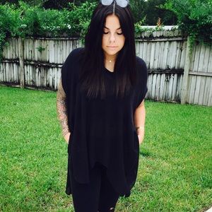 Free People Sheer Black Tunic size M/L