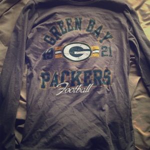 Green Bay packers long sleeved gray T-shirt