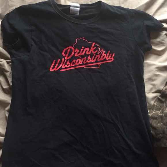 Black "Drink Wisconsinbly" tee