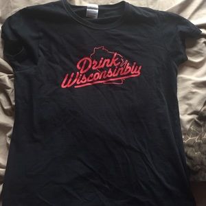 Black "Drink Wisconsinbly" tee