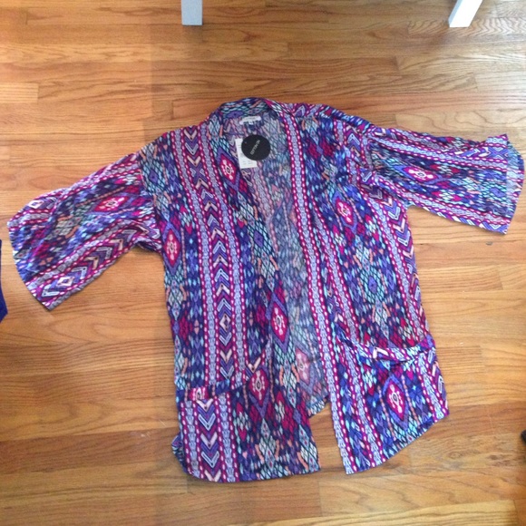 Cotton On tribal print kimono cardigan L