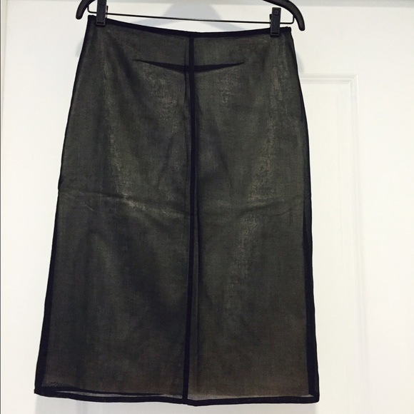 Zara Blk overlay pencil skirt