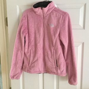 Pink Furry North Face Jacket