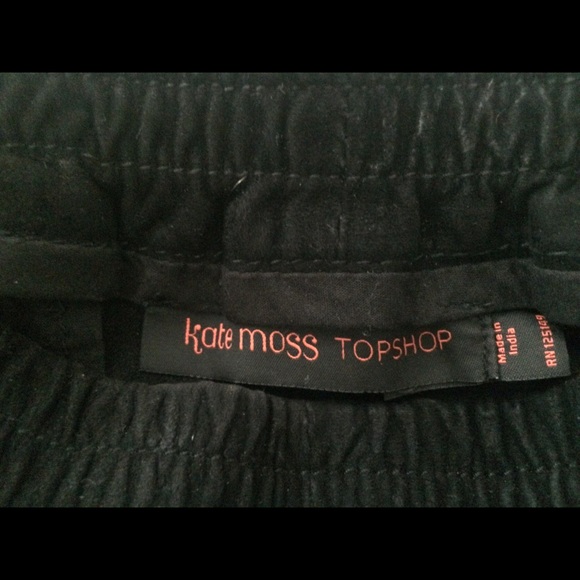 Kate moss top shop suede black shorts