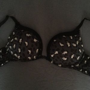Black Leopard Aerie Bra 34C