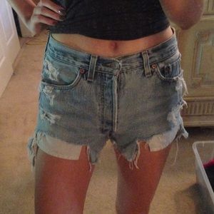 Levi's cut off shorts